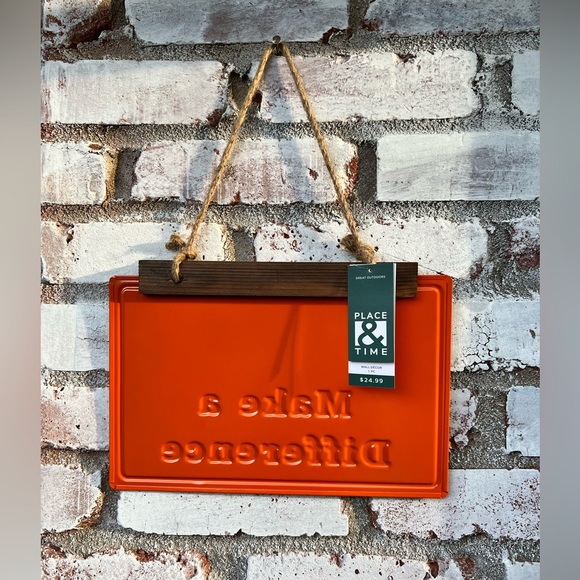 Make a Difference Metal Sign - Picture 4 of 6